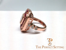 Load image into Gallery viewer, Ruby Diamond Rose gold Ring