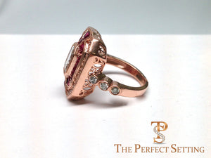 Ruby Diamond Rose gold Ring