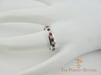 Lab Grown Princess Cut Ruby Eternity Ring