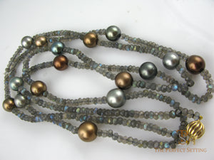 Labradorite South Sea Pearl Necklace