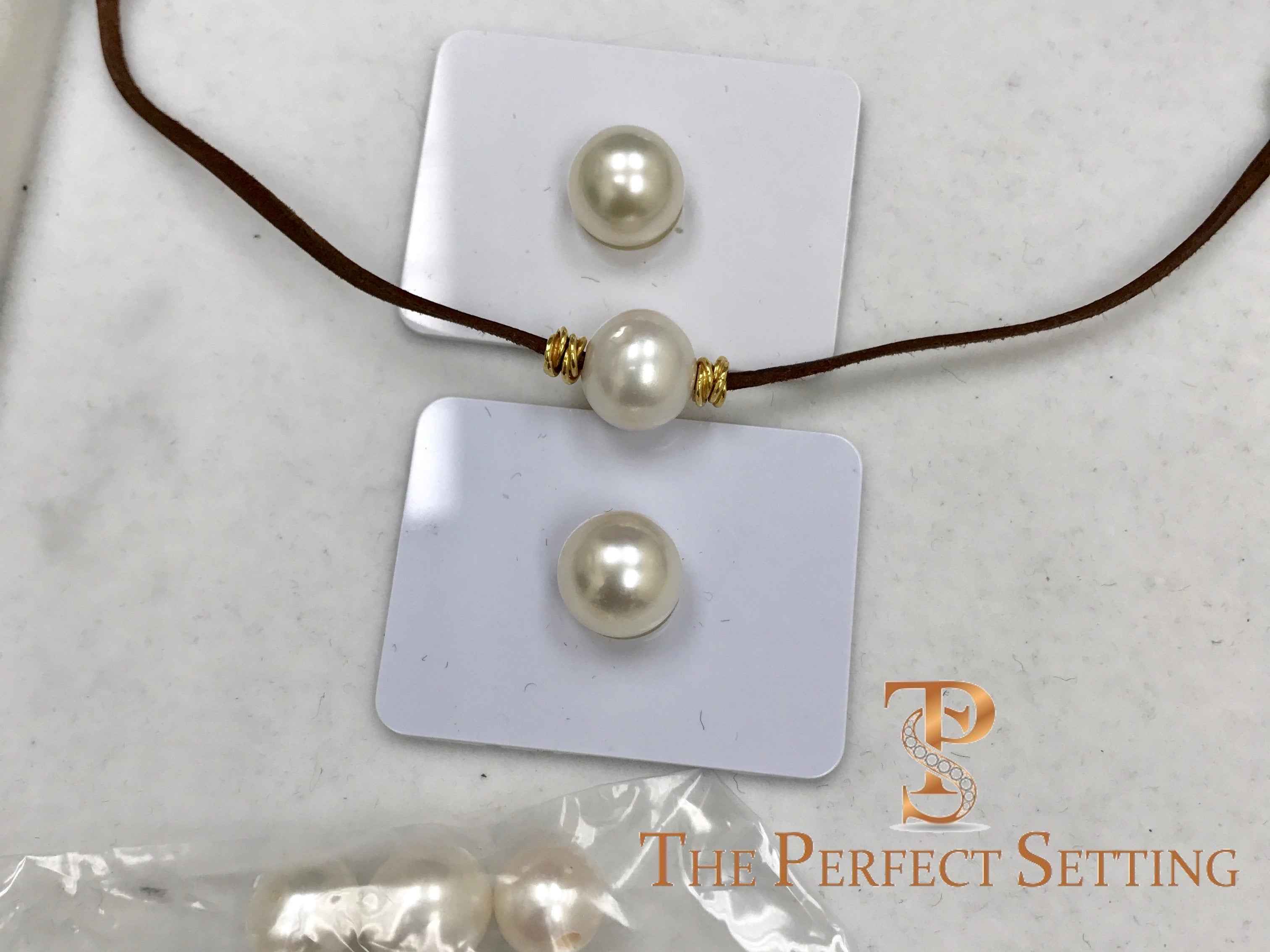 South Sea Pearl on Leather Bracelet