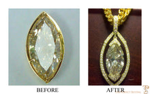 Load image into Gallery viewer, resetting marquise yellow diamond to pendant