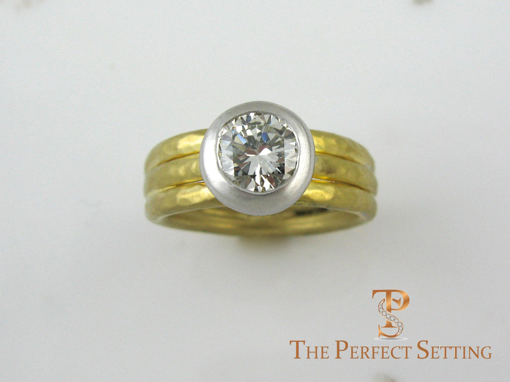 bezel setting with tapered shank