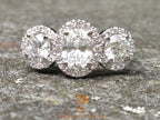 Oval Round Diamond Halo Ring