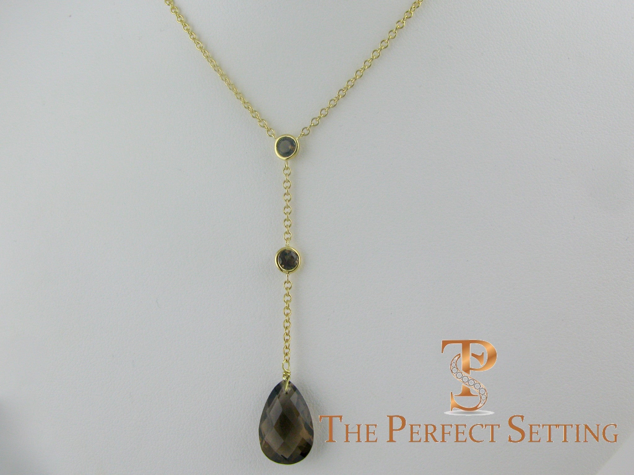 topaz birthstone necklace 18K yellow gold