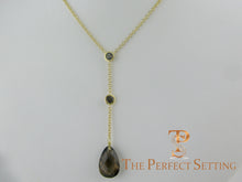 Load image into Gallery viewer, topaz birthstone necklace 18K yellow gold