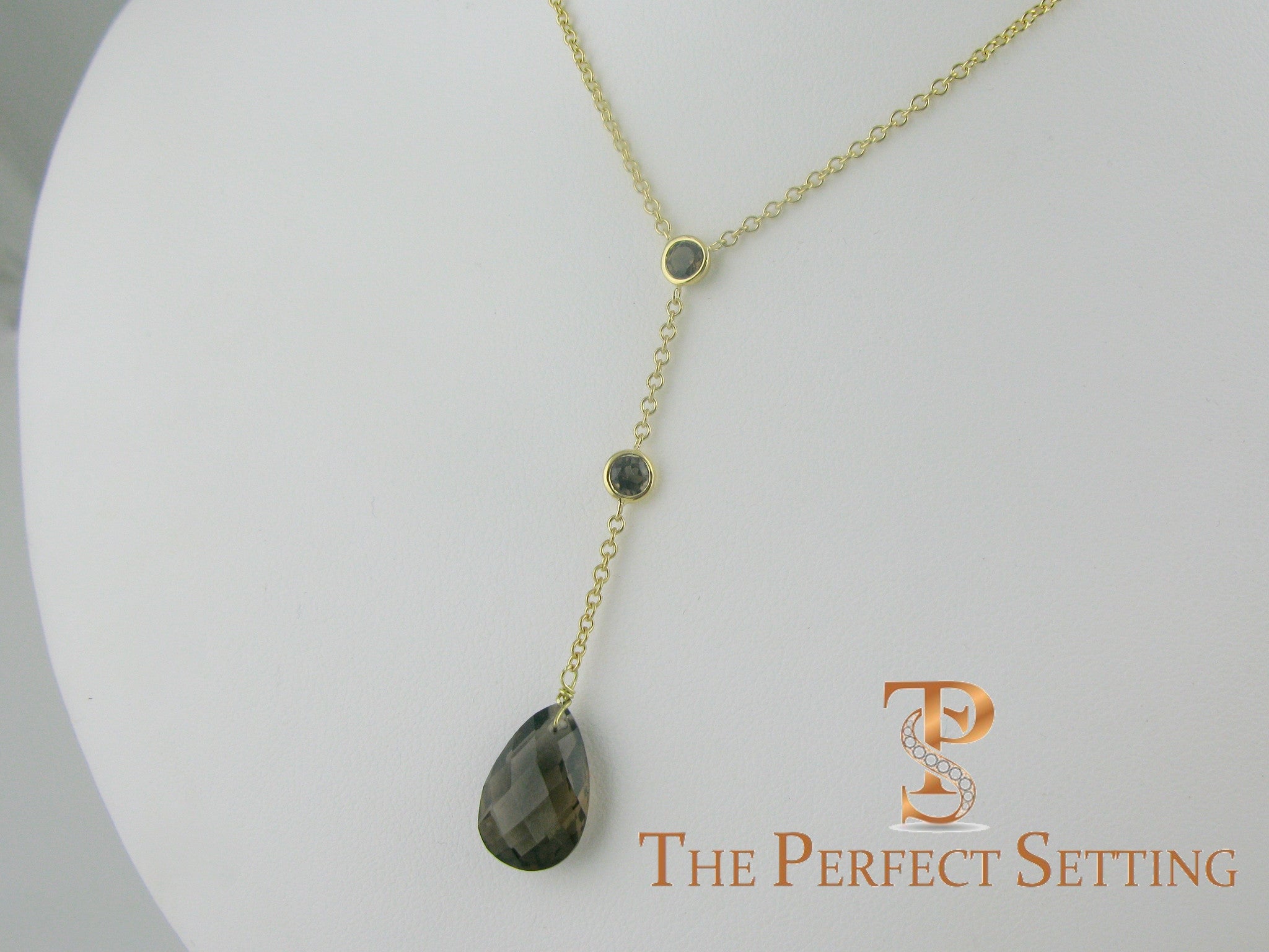 topaz birthstone necklace 18K yellow gold