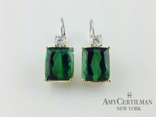 Load image into Gallery viewer, tourmaline and diamond wire earrings amy certilman