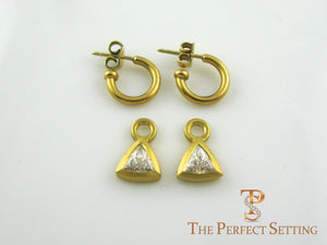 Diamond Trillian Trilliant earrings dangles