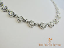 Load image into Gallery viewer, Diamond Eternity Link Necklace 10 ctw side view