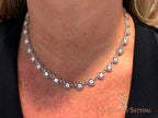 Diamond Eternity Link Necklace on neck