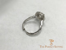 Load image into Gallery viewer, Vintage Halo Diamond Ring with Adjustable Shank for Arthritis and Arthritic Fingers