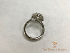 Vintage Halo Diamond Ring with Adjustable Shank for Arthritis and Arthritic Fingers