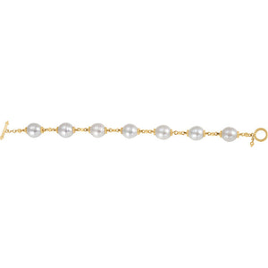gold and south sea pearl bracelet