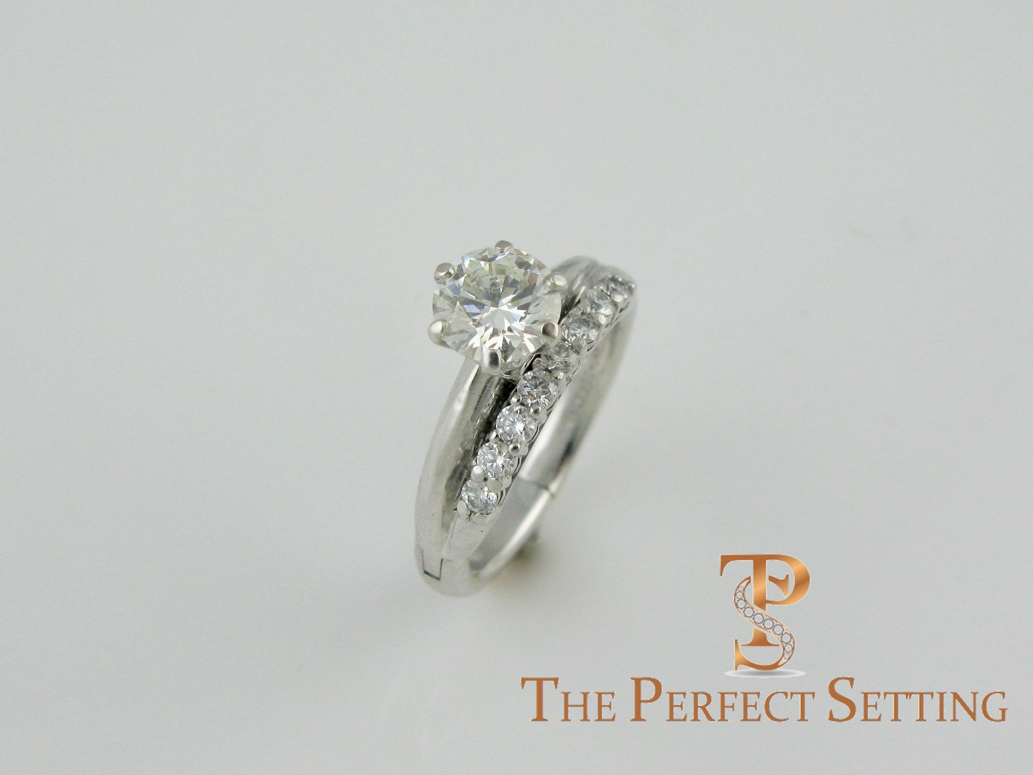 resetting diamond tiffany ring with adjustable shank for arthritis