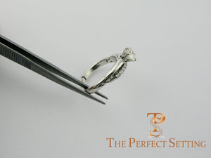 Destroyed Engagement Ring Repaired with Dual Adjustable Shank for Enlarged Knuckle