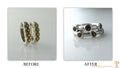 Resetting- Garnet Earrings become gold garnet rings