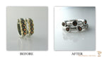 Resetting- Garnet Earrings become gold garnet rings