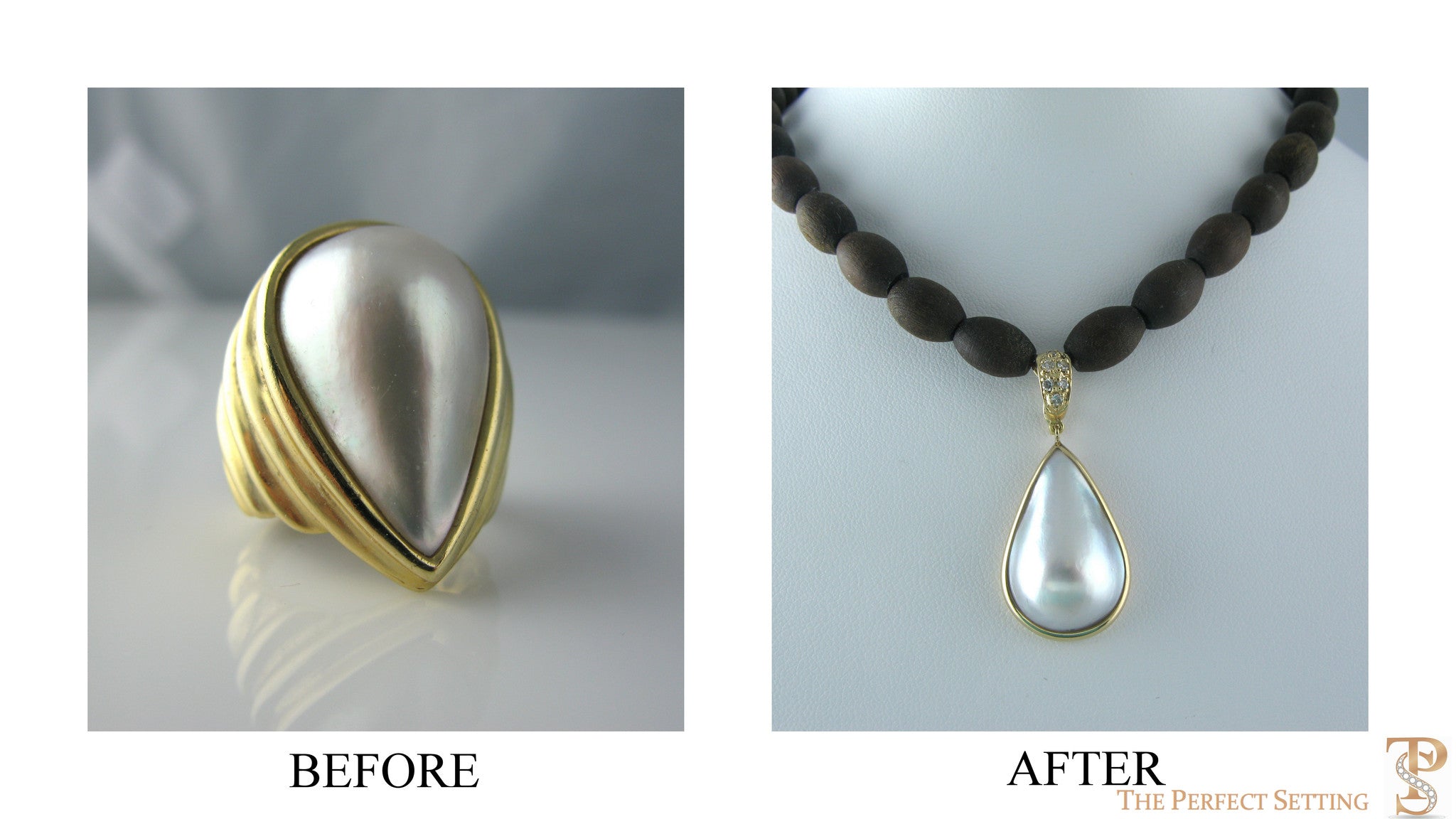 Resetting of Mabe Pearl Ring into Enhancer