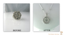 Load image into Gallery viewer, Resetting - 1950&#39;s Diamond Cocktail Ring. Before &amp; After photo