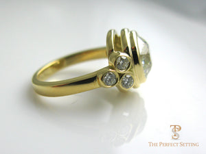Bezel Diamond Gold Ring
