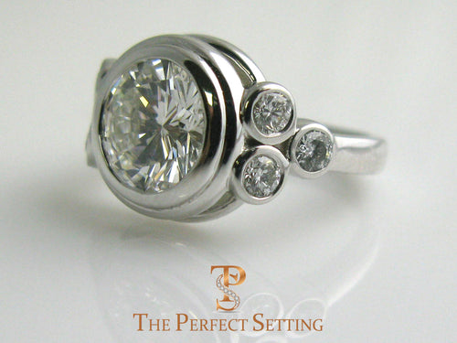 Bezel Diamond White Gold Ring