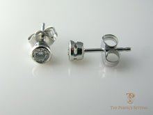 Load image into Gallery viewer, Bezel set Diamond Stud earrings