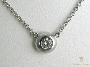 Diamond Necklace with Bezel-Setting