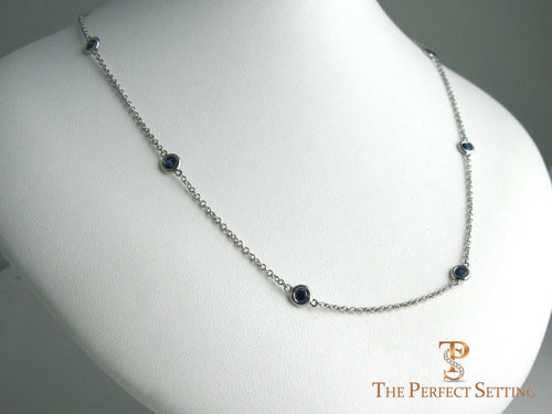 Bezel Set Sapphire Necklace