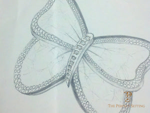 Butterfly Sketch for Necklace