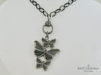 Butterfly Pendant Diamond Clasp Rocker Chain