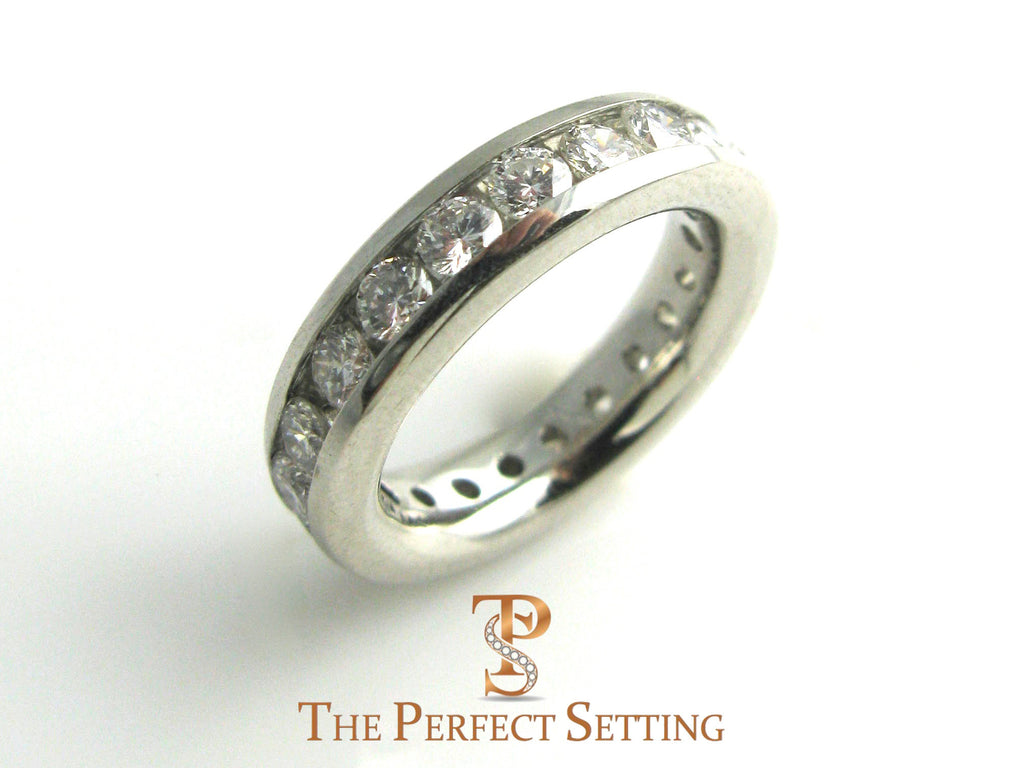 Channel Set Diamond Wedding Band