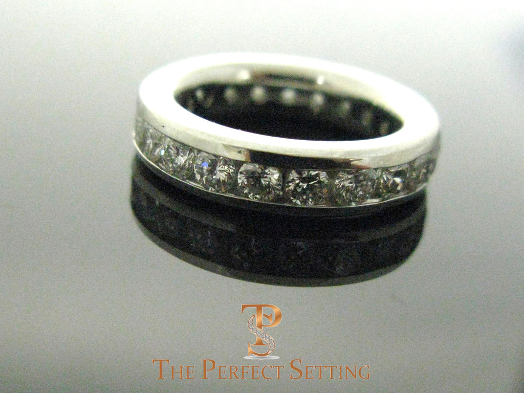 Channel Set Diamond Wedding Band