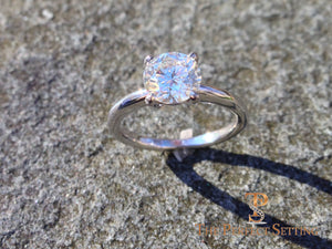 Diamond engagement ring 4 prong outside