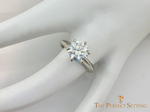 Classic 6 Prong Diamond Engagement Ring 