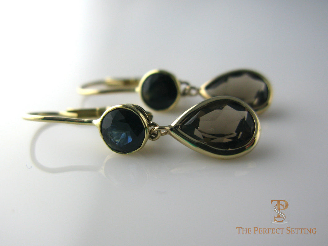 Topaz and Sapphire Earrings