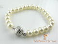 Cultured Pearl Bracelet with Magnetic Ball Clasp