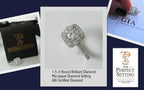 GIA Certified Diamond Halo Engagement Ring
