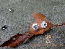 Load image into Gallery viewer, 3 ctw diamond studs &quot;hearts and arrows&quot; martini setting