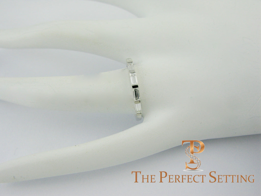 custom baquette diamond wedding bands