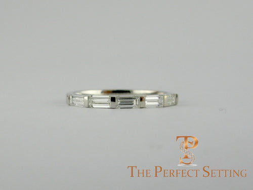 custom baquette diamond wedding bands