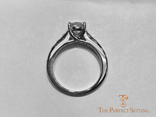 Load image into Gallery viewer, Custom Diamond Engagement Ring trellis Setting Platinum