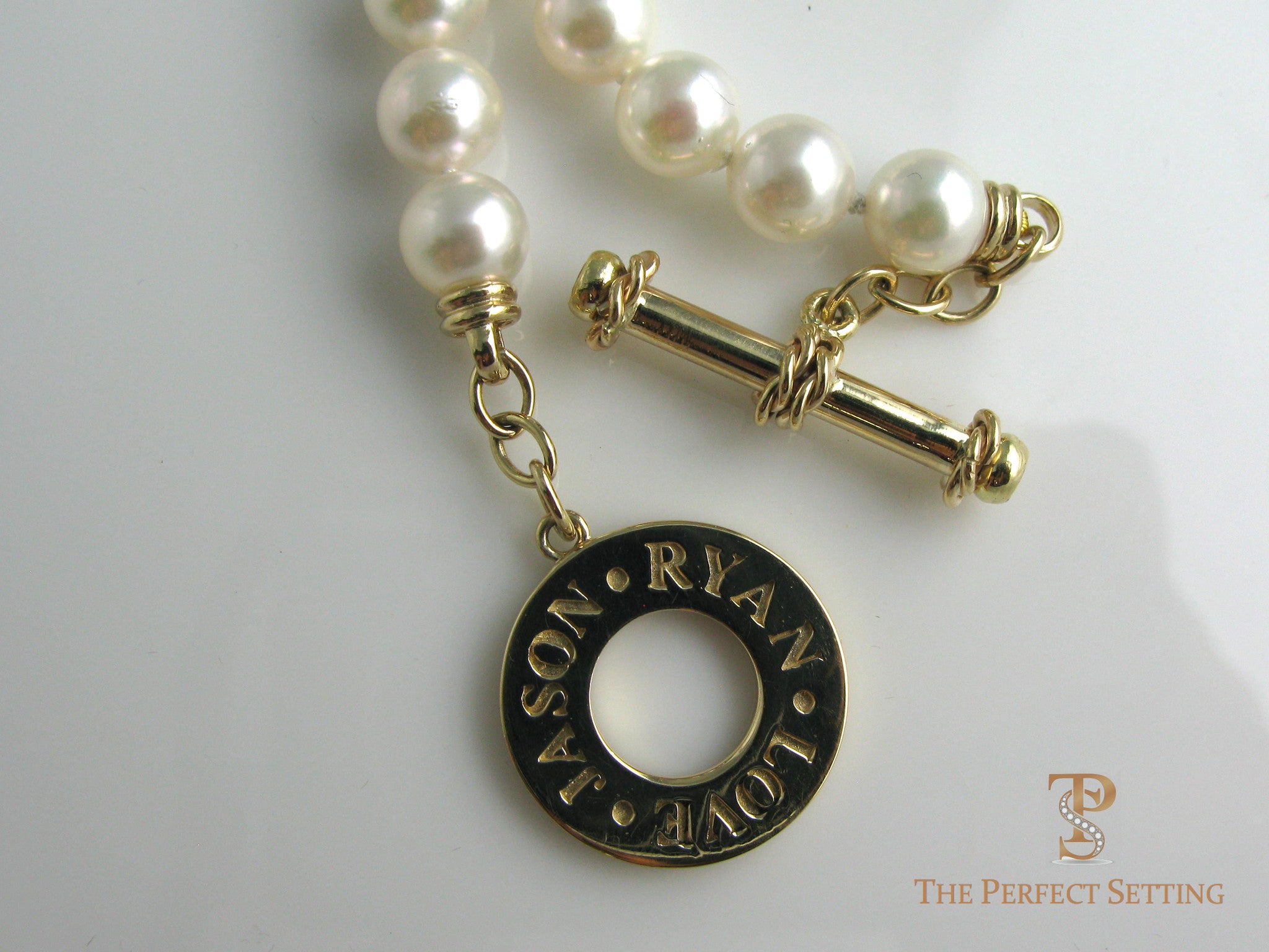 Gold Toggle with Names