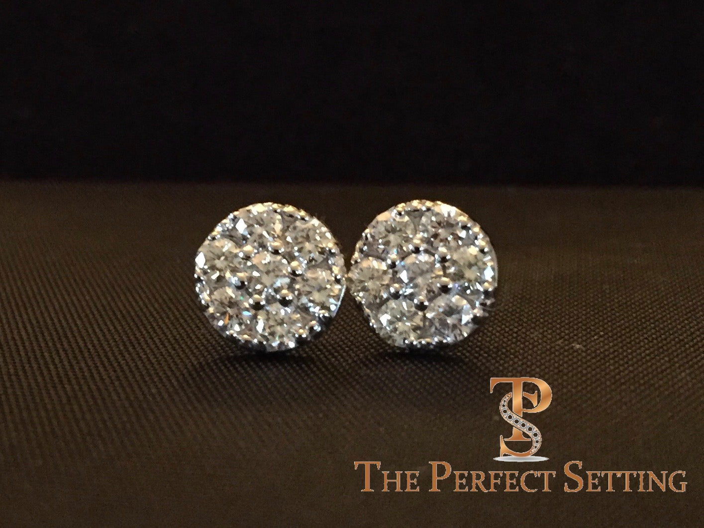 Diamond Cluster Earrings