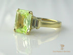 Peridot and Diamond Cocktail Ring Yellow gold
