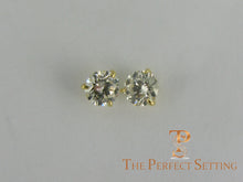Load image into Gallery viewer, diamond stud la pousette back martini yellow gold. 