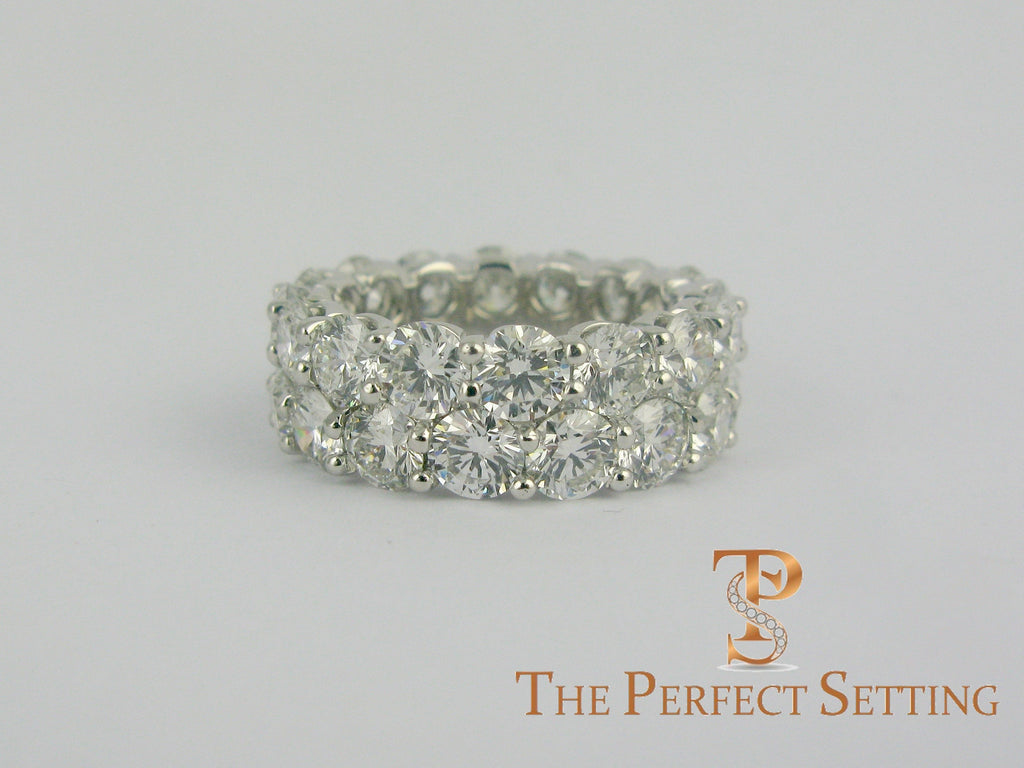 2 row diamond eternity band