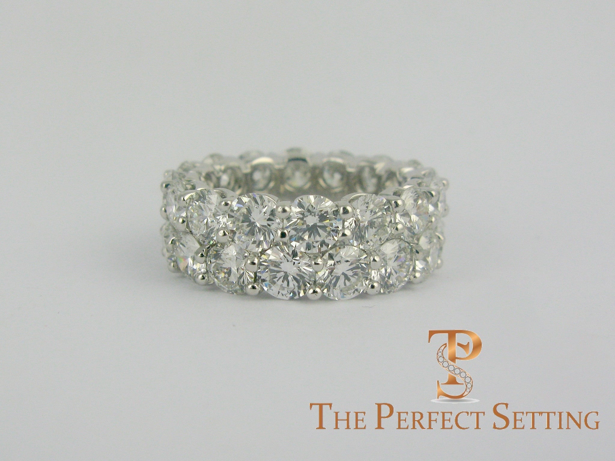 2 row diamond eternity band