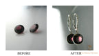 Unworn garnet from Sri Lanka become diamond earrings