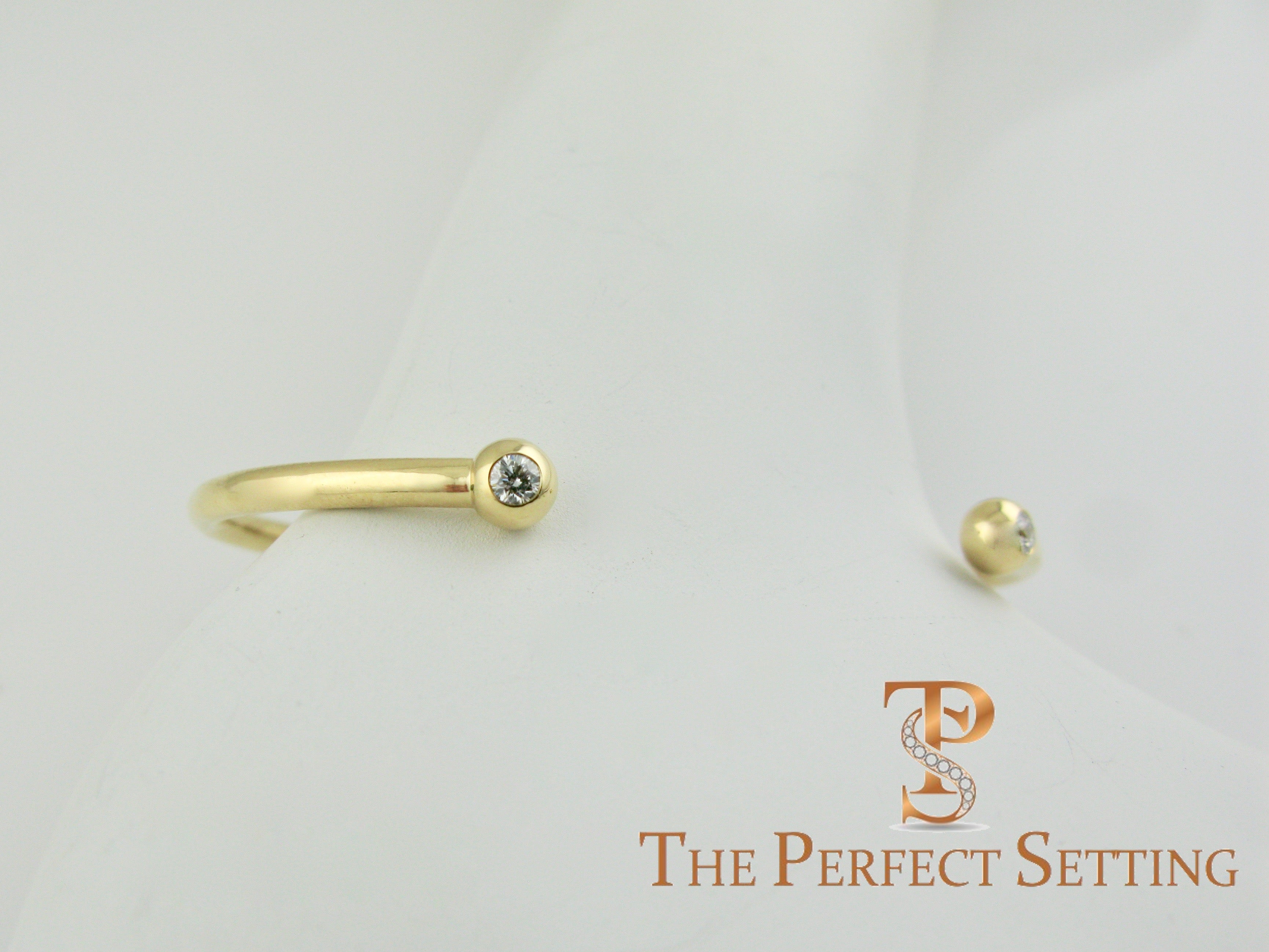 Reversible Gold Wire Diamond Birthstone Bracelet with Comfort Bar for Engraving